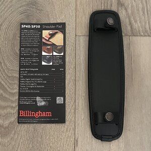 Billingham Shoulder Pad, Black Leather w/ Antique Studs